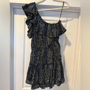 Buddy Love Sofia One Shoulder Ruffle Cocktail Dress. Size Large